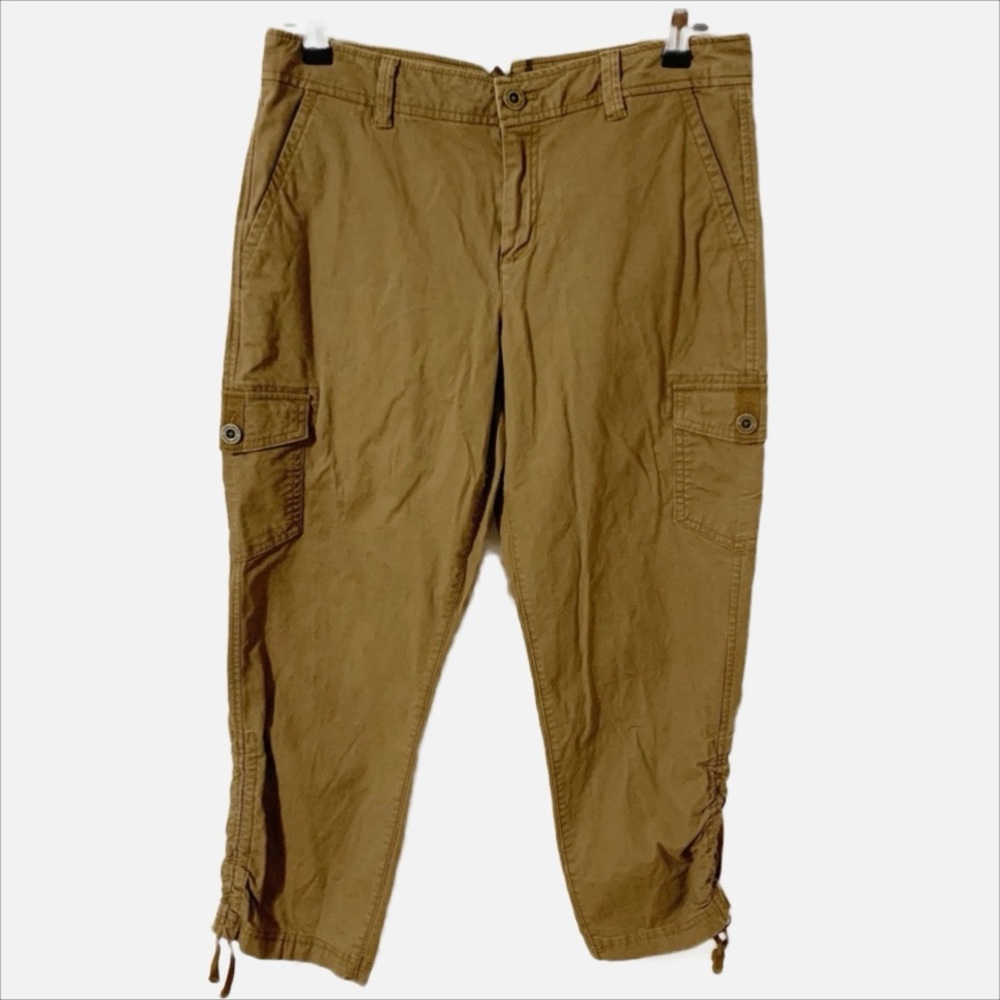 Eddie Bauer Capris Length Cargo Pants Adjustable Drawstring Hem Cargo Pockets